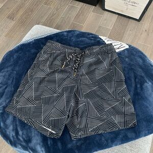 Marc Anthony Black and White Patterned Shorts